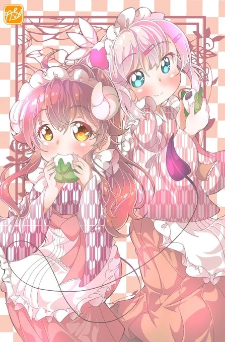 がんばりまぞく～(`・ω・')モリモリ~#まちカドまぞく #絵描きさんと繋がりたい #私の絵柄が好みって人にフォローされたい 