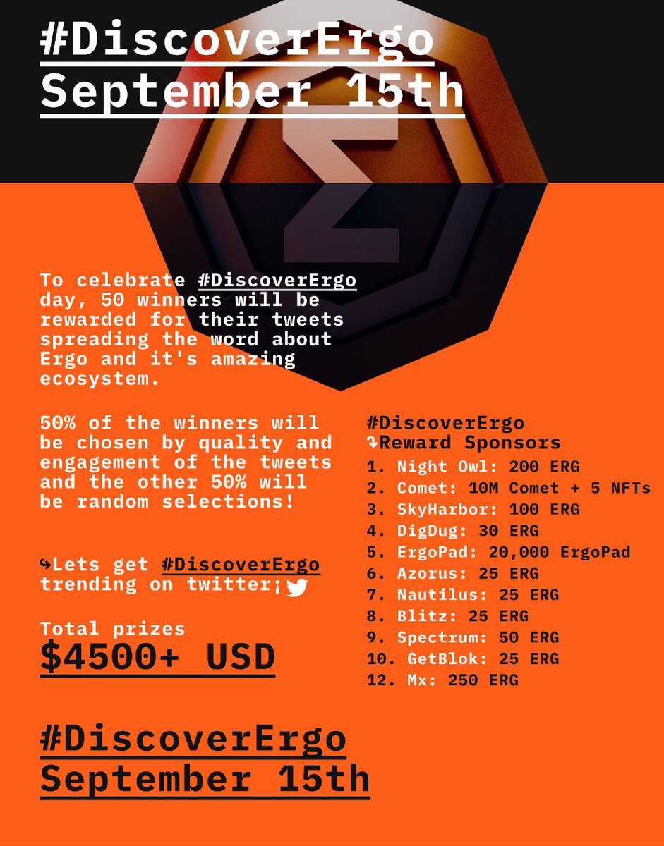 What makes Ergo special for you?

#Ergonauts are running a community-led initiative to share what they love about Ergo with the hashtag #DiscoverErgo

No shilling, it's about spreading the information and letting others see how beautiful #Ergo is.

More👇
