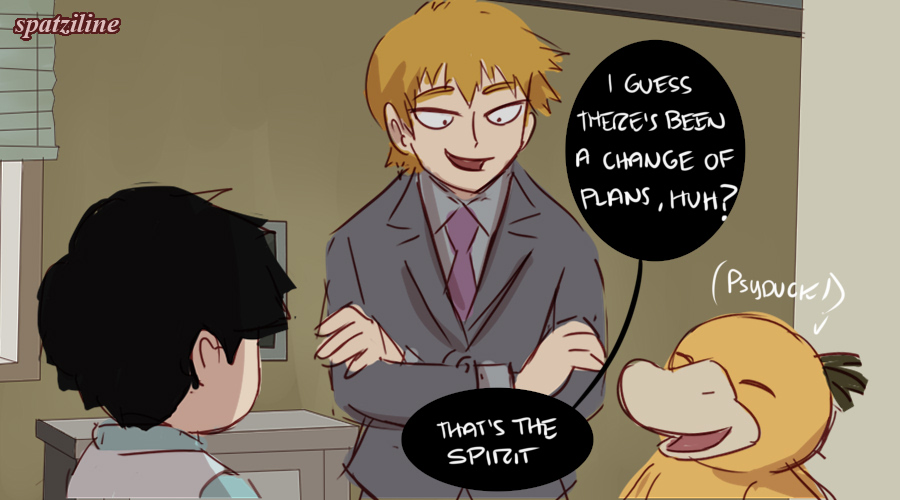 MOB PSYCHO POKEMON AU! Mob shows Reigen his Pokemon (Open thread for full comic!) #mobpsycho100 #reigenarataka #kageyamashigeo