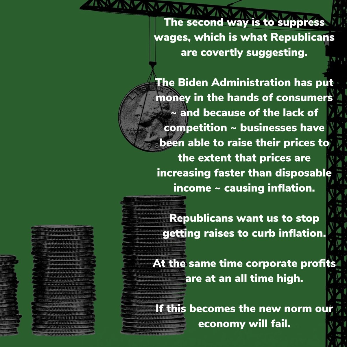 HilliardForCong's tweet photo. Our opponent, John Moolenaar, has spent the better part of last week on social media trying to sell us the following equation:

Inflation = Biden

Moochin' Moo is a demagogue who  appeals to the desires and prejudices of ordinary people rather than by using rational argument. https://t.co/267aNDpYa7