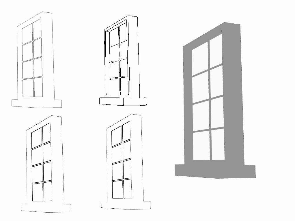 xiaomai_11's tweet photo. line-drawing test of 3D objects :p https://t.co/a6u2p09rm9
