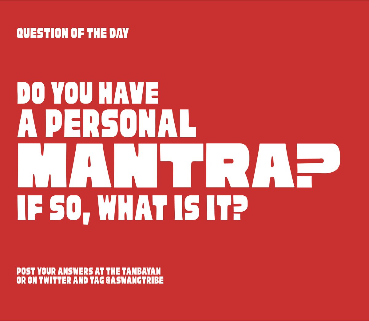 Because life is short, my personal mantra is:

"Give your future self something to thank you for, always be kind to your present self, and don't be too hard on your past self... She did her best."

Also, always !pray 🙏

<a href="/AswangTribe/">Aswang Tribe</a> <a href="/AswangTALENT/">Aswangs Got Talent</a>