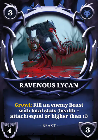 amar_868's tweet photo. The Ravenous Lycan can deal a serious blow to the enemy's top level cards #Shiryo #NFT https://t.co/BSZ6DhCKkY