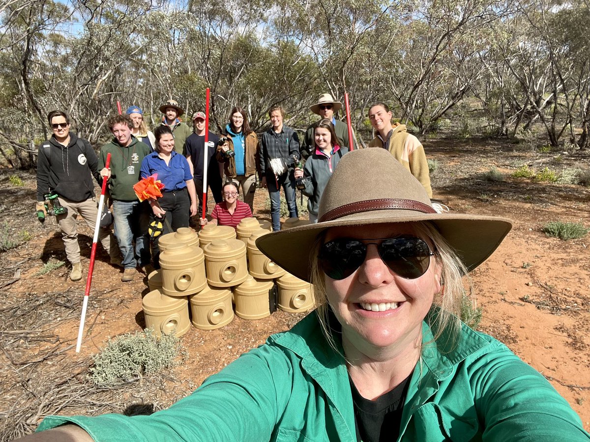 Spent a great few days in far south-western NSW last week, installing nest boxes for a study on western pygmy possums. These legendary students, members of CSU’s Enviro Club, trekked 100 nest boxes into the mallee over just 3 days. Amazing! #threatenedspecies #savingourspecies