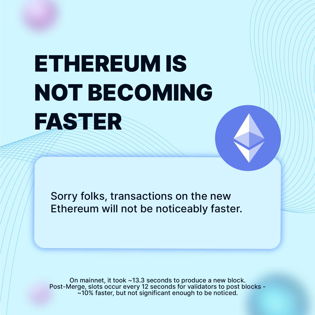 Transaction speed will not be faster 🏃

<8/8>