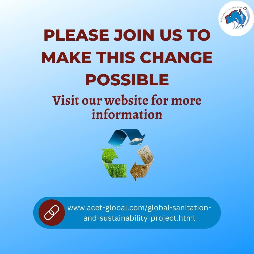 ACETGlobal's tweet photo. Poor sanitation is a multifaceted issue effecting millions globally. Our Global Sanitation and Sustainability project aims to address this issue by initiating important conversations and finding solutions.
https://t.co/ilVVEQ2IOJ https://t.co/80WqCD3L9L