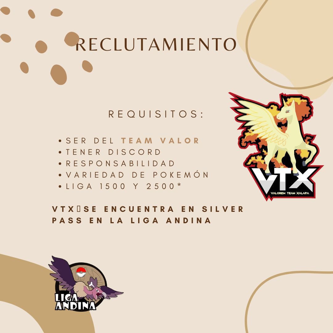 VTXALAPA's tweet photo. ¡Hola, #PokemonGO!
Seguimos buscando jugadores del team valor para la liga andina💖🙌🏻 https://t.co/5KdX3dVwHG