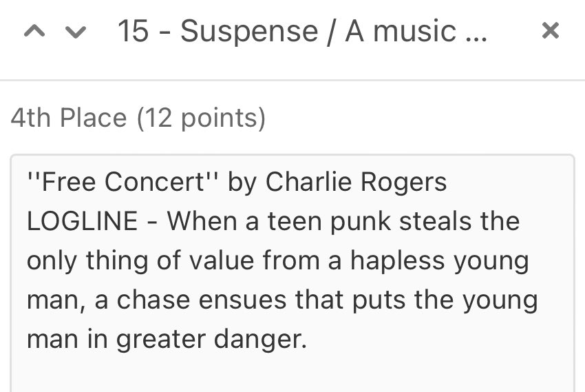UnmutualCharlie's tweet image. Pretty happy with this score on a screenplay I wrote in a few hours at the tail end of a crazy weekend. #ShortScreenplayChallenge2022