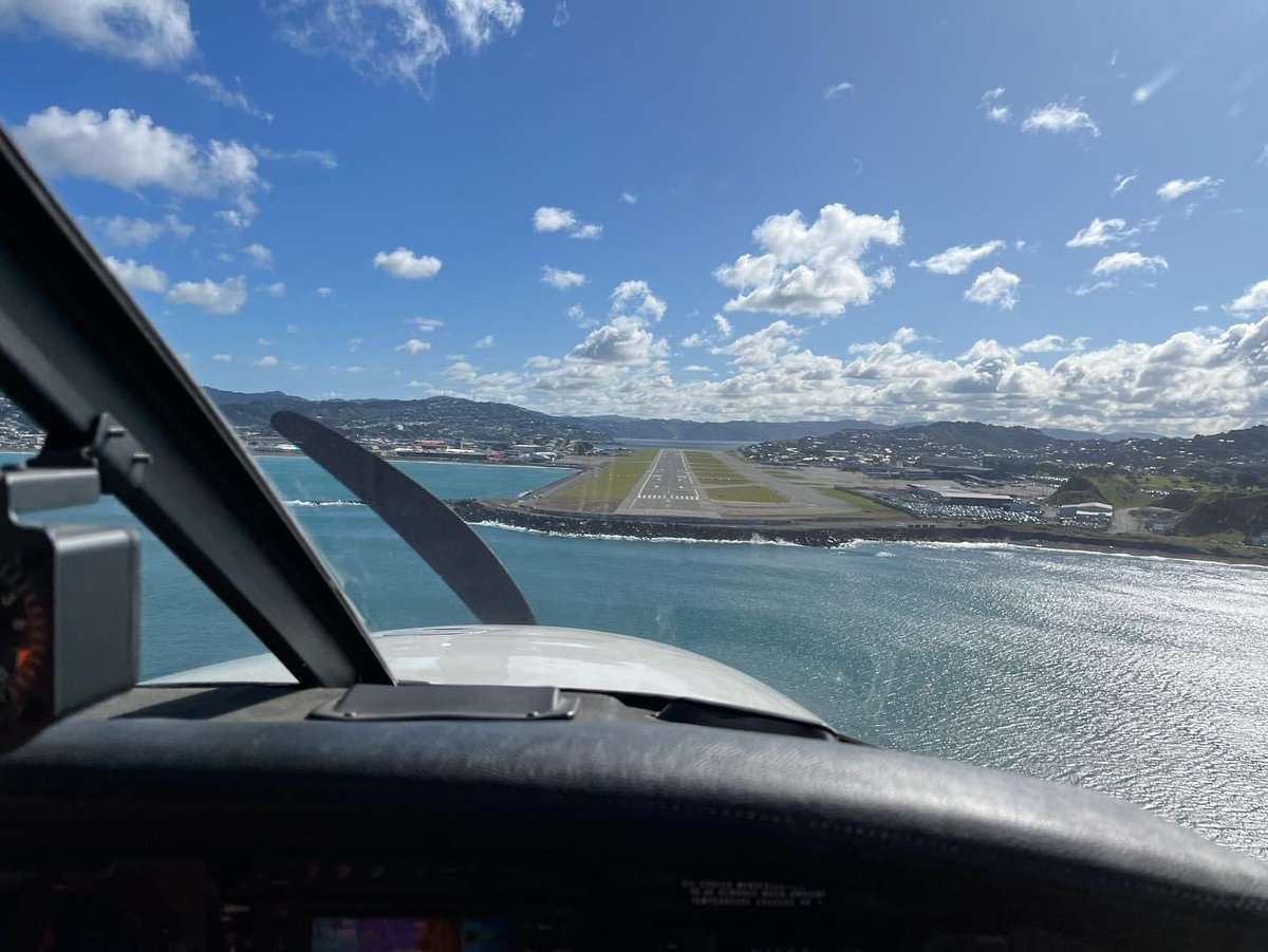 vaughndavis's tweet photo. Hello Welly! (Photo by passenger although to be honest I wasn’t flying the aircraft either. #FlyTGF https://t.co/WGnbvZFjEw