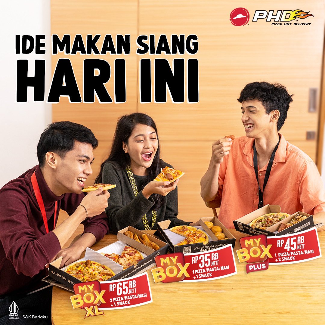 phd_id's tweet photo. Ngga akan kehabisan ide kalau makan siang My Box, saking banyaknya menu yang bisa di Mix and Match sesuai selera kamu!
Kasih tau ya kalian mau makan siang My Box apa hari iniΒ π
#SenengnyadiPHDin #PizzaHutDelivery #MyBoxMixandMatch #MakanSiangMyBox #LunchMyBox https://t.co/4aSmtIehbi