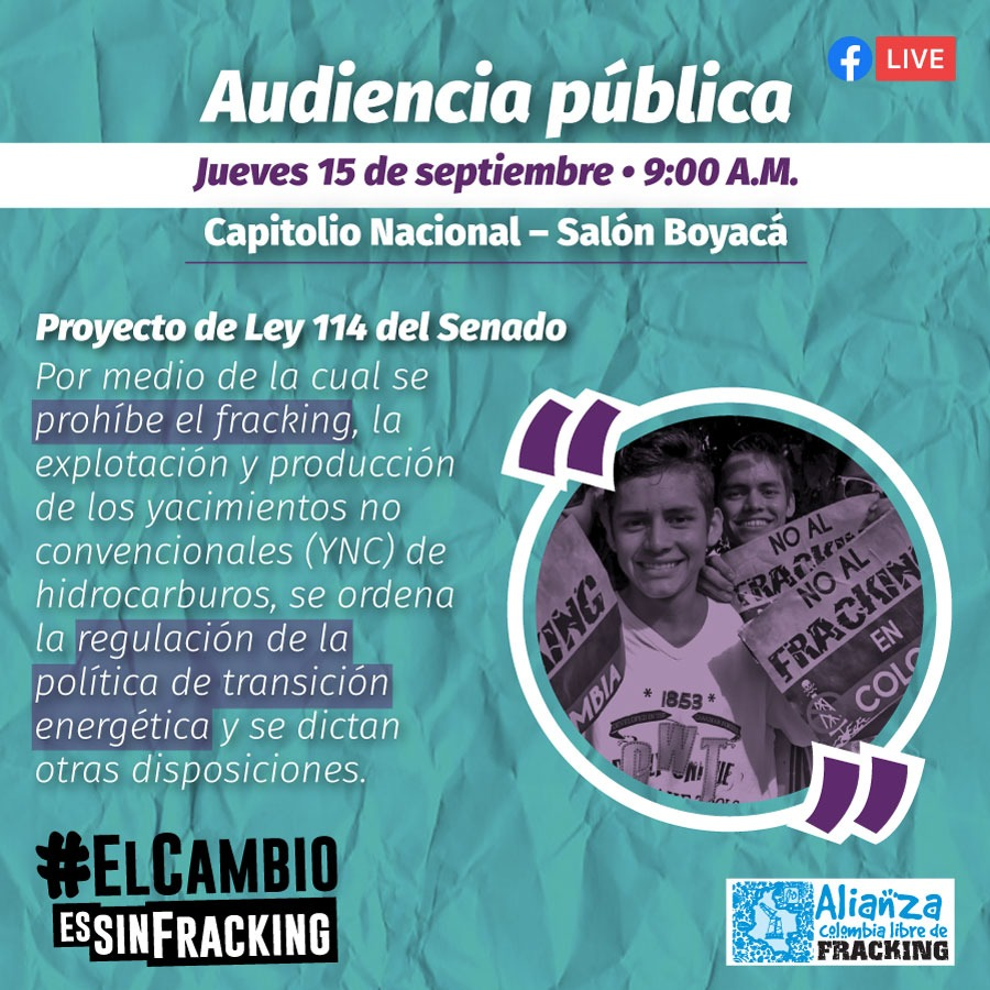 CarlosSantiagoL's tweet photo. Hoy será un lindo día. #ColombiaLibreDeFracking se va haciendo realidad. ¡Vamos que vamos @ColombiaNoFrack!
#ElCambioEsSinFracking https://t.co/UktKxPhBAw