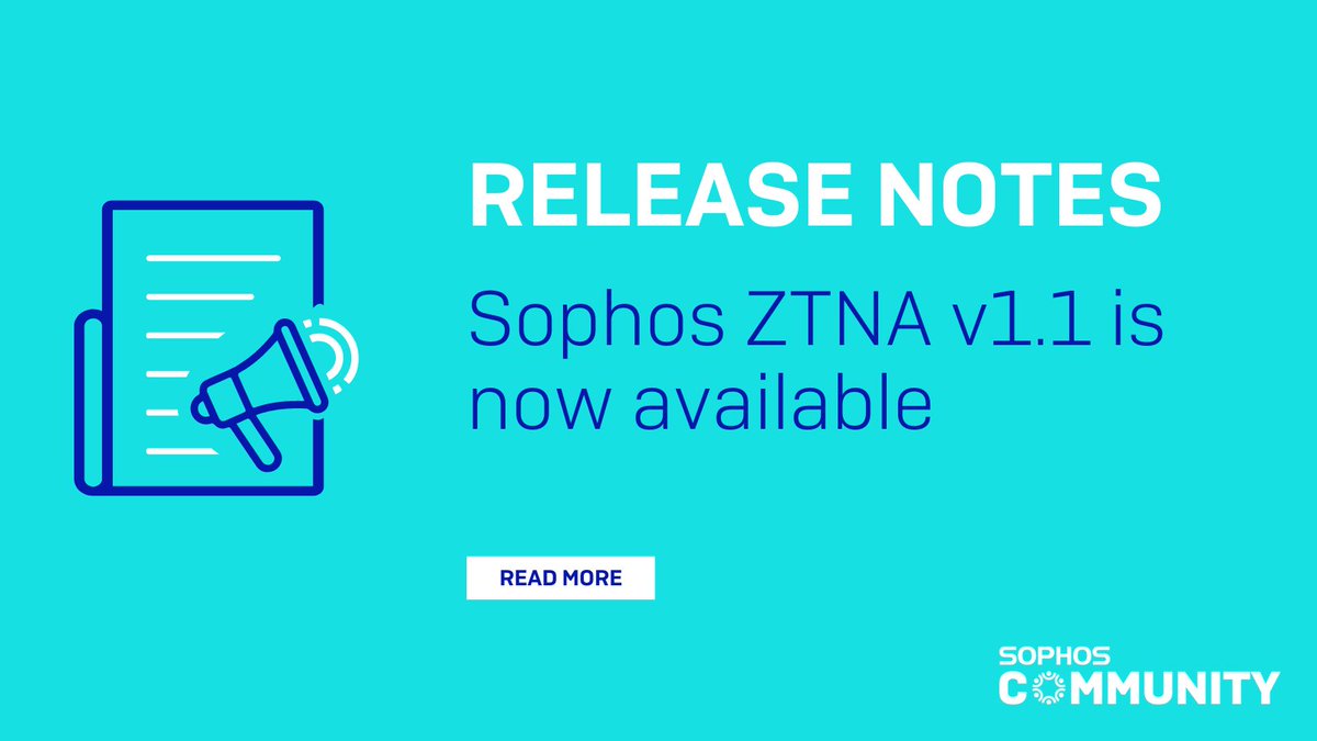 SophosSupport's tweet image. 📢 Some noteworthy offerings in this release include support for Hyper-V 2016+, ability to troubleshoot via  console diagnostics, a ten-fold increase in client capacity &amp;amp; access to SaaS applications.

Link to Release Notes here: soph.so/4qWeeS

#ReleaseNotification