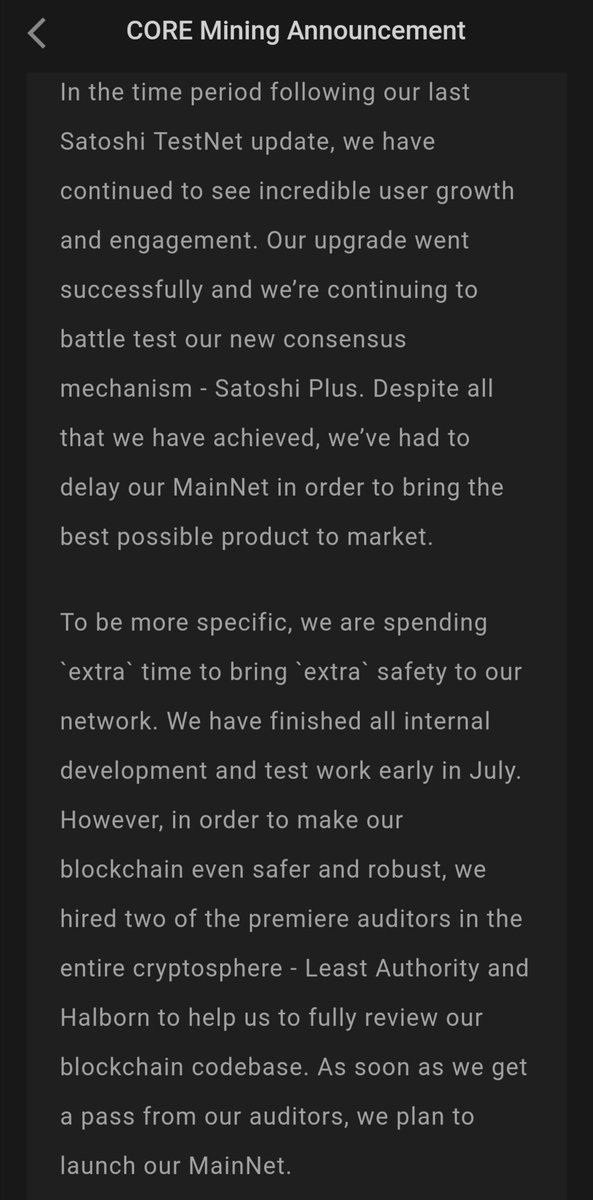 Hexinbi's tweet photo. 正如我所说的,公告再次更新,是可以理解的,请全体矿工耐心等待更好的产品,这一切是值得的。
$CORE
#CorePublicChain
#CORE
#CoreDao
#SatoshiPlusConsensus
#SatoshiPlus https://t.co/gIL1LxiMwU