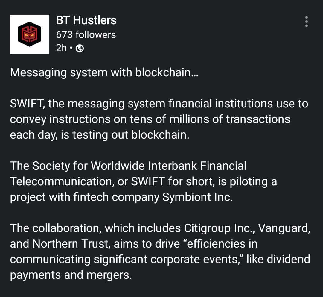 BtHustlers's tweet photo. Link tree - https://t.co/sXa9NRC2vm
Twitter - https://t.co/oxnBOJPyUl
LinkedIn - https://t.co/Ka1NR8hHrn
Blog - https://t.co/fXjGP5Kzcz
Website - https://t.co/jdD6H8xQQ6
#NFTGiveaway #crypto #nftart #nftmint #web3 #nft #NFTs #bitcoin #BTC #bayc #Metaverse #LUNA #ETH #swiftbank https://t.co/5zPmFgqv5B