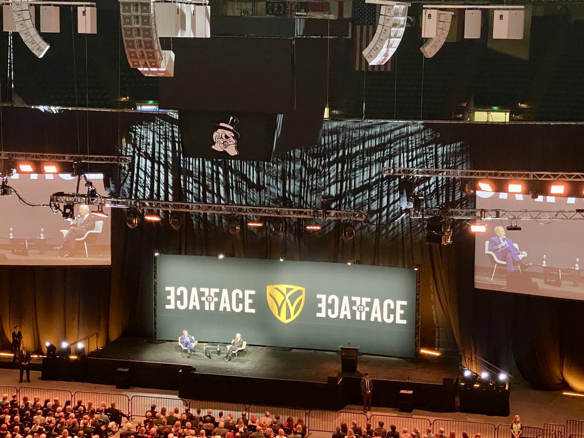 Great conversation with President George W. Bush and Jon Meacham. I am so grateful for these once in a life opportunities. <a href="/FacetoFaceWFU/">Face to Face Speaker Forum</a>