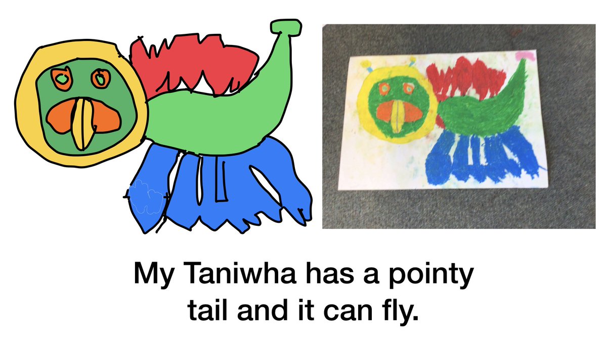 To celebrate #tewikiotereomaori we turned our Taniwha writing and art to a digital piece of mahi to be shared with Whānau on <a href="/Seesaw/">Seesaw</a> the most powerful aspect was the tuakana teina support and learning opportunities <a href="/rdwilliams2/">Richard Williams  ADE</a> <a href="/Sophiemaychurch/">Sophie-May Church</a> #ade2019 #everyonecancreate