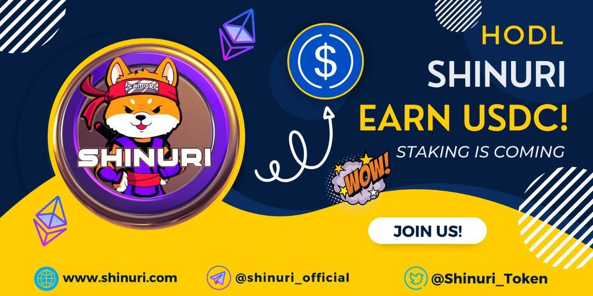 @nomoex_in #Shinuri is laying a solid foundation during the bear market. This new project has done great things since launch. Follow @Shinuri_Token 
🟣 EverRise partnership 
🟣 video doxxed and renounced 
🟣 Liquidity locked 1 year
🟣 Staking and merch soon
T.me/shinuri_offici…