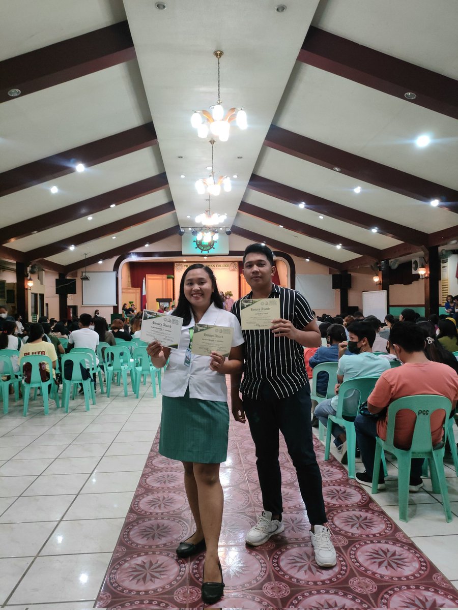 gladyangmarie18's tweet photo. 091322- Reading of Honors for S.Y. 2021-2022๐คโจ
Congratulations to us Buddy Badjekjek @jayson_ando ๐ฅน๐
Soli Deo Gloria! ๐ซถ
#BPEDWarriors #PilgrimChristianColleg #FirstHonors https://t.co/dnwxuD01Xy