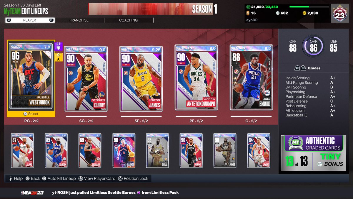 Thoughts? No money spent 38-1 <a href="/MyTeamMadness/">My Team Madness</a> #PS5Share, #NBA2K23