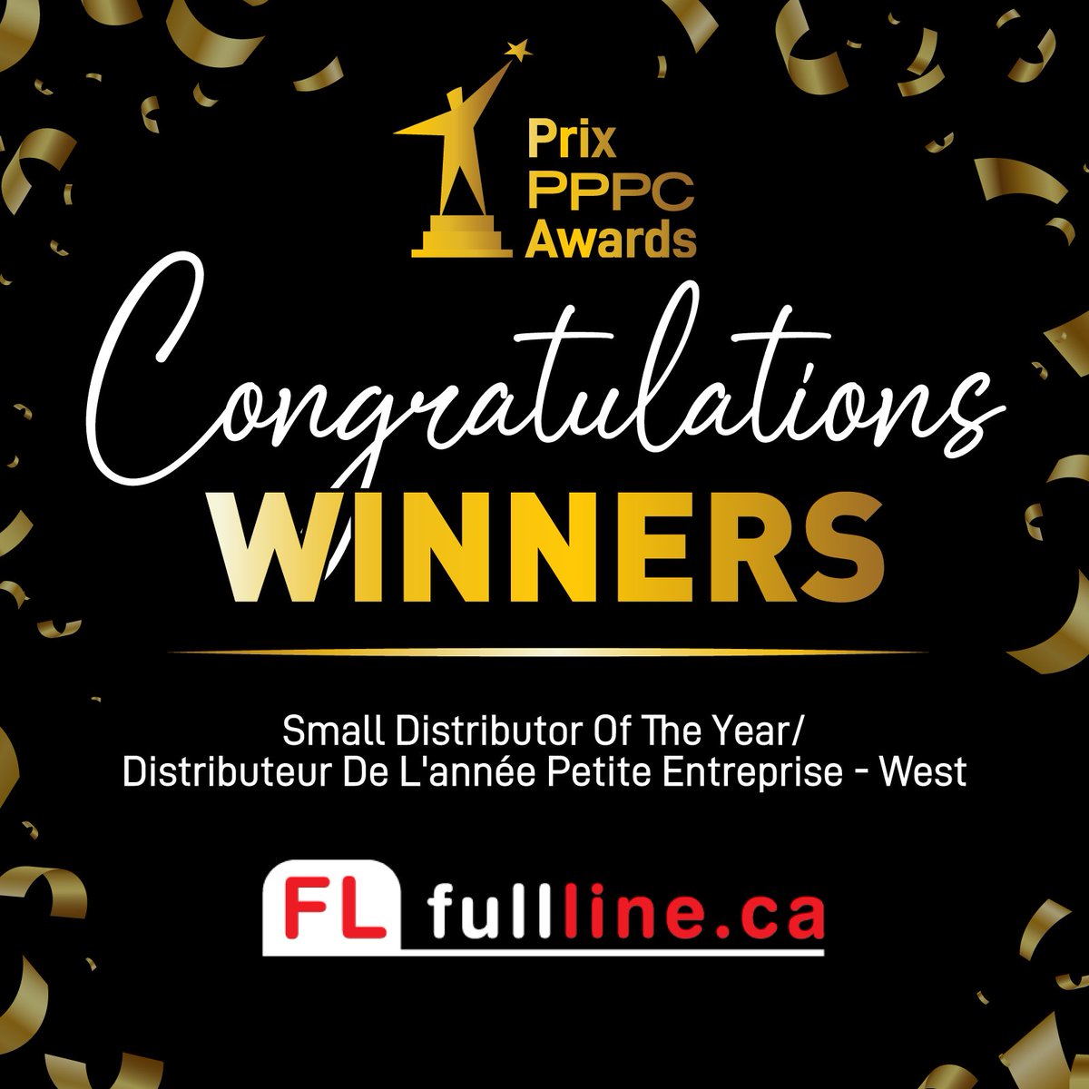 PPPCInc's tweet photo. Congratulations to our PPPC Distributor of The Year – Small Enterprise - Western Region award winner, Full Line Specialties Inc.
#PPPCAWARDS #NATCON #ComeTogether https://t.co/8tU2BAfzqM