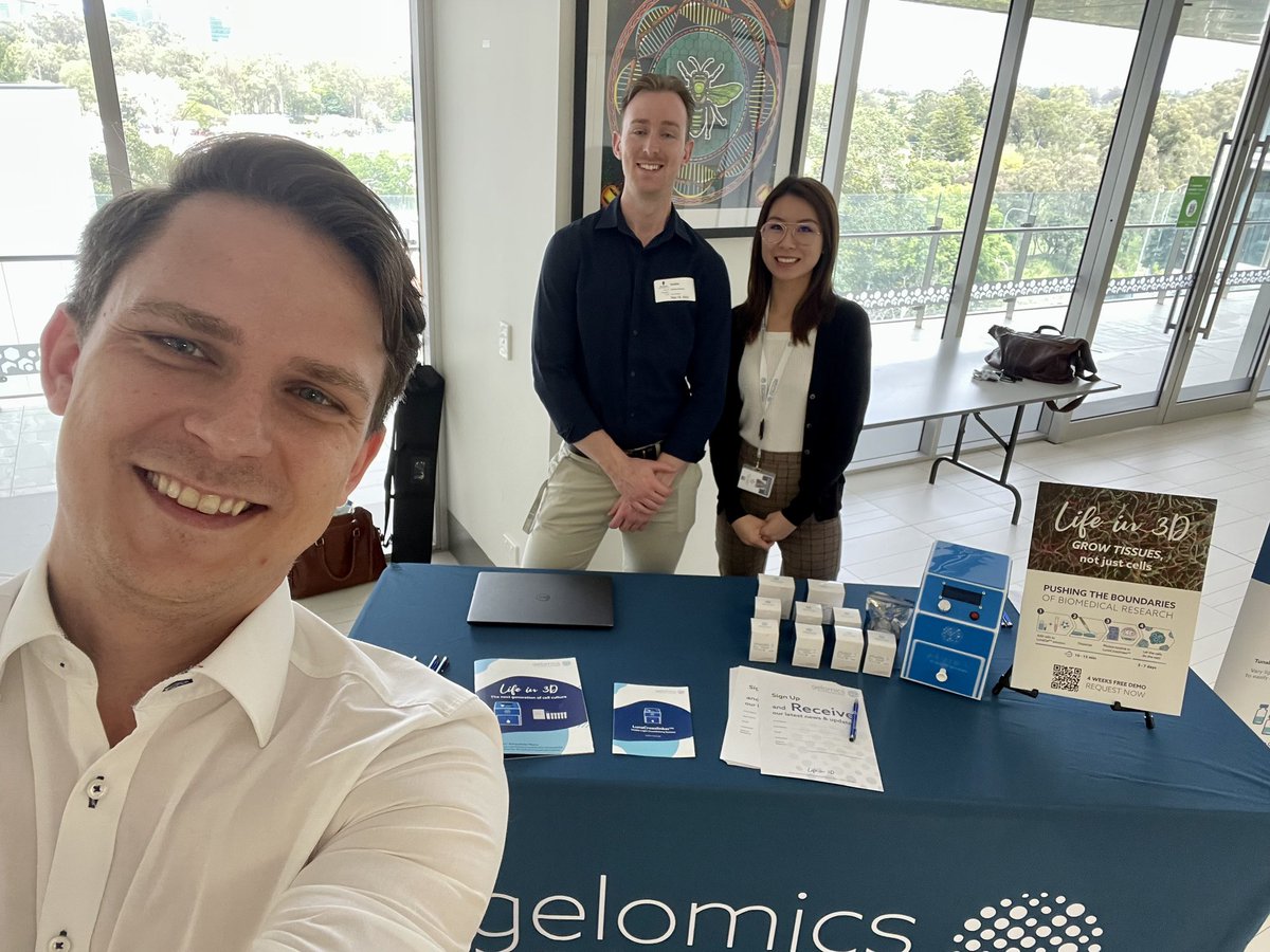 Trade Display at QIMR <a href="/GelomicsPtyLtd/">Gelomics</a>  Struggling to get matrigel? We offer suitable alternatives, check us out!