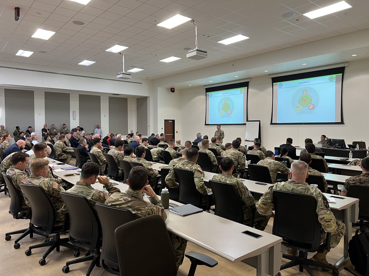 OSD_CCLTF's tweet photo. A special thanks to all the people that attended our breakout session at the Maneuver Warfighter Conference hosted by the Maneuver Center of Excellence @FortBenning on Tuesday. We appreciate all 226 attendees for wanting to learn about our mission to provide #TacticalOvermatch. https://t.co/rnImRSIXID