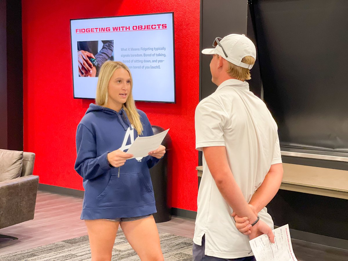HilltopperCLIMB's tweet photo. Preparing to be a professional 🔴⚫️

Student-Athletes from multiple teams completed their elevator pitch workshop tonight, learning to market themselves in 30 seconds or less! 
#GoTops https://t.co/Z3UznNB1Lk