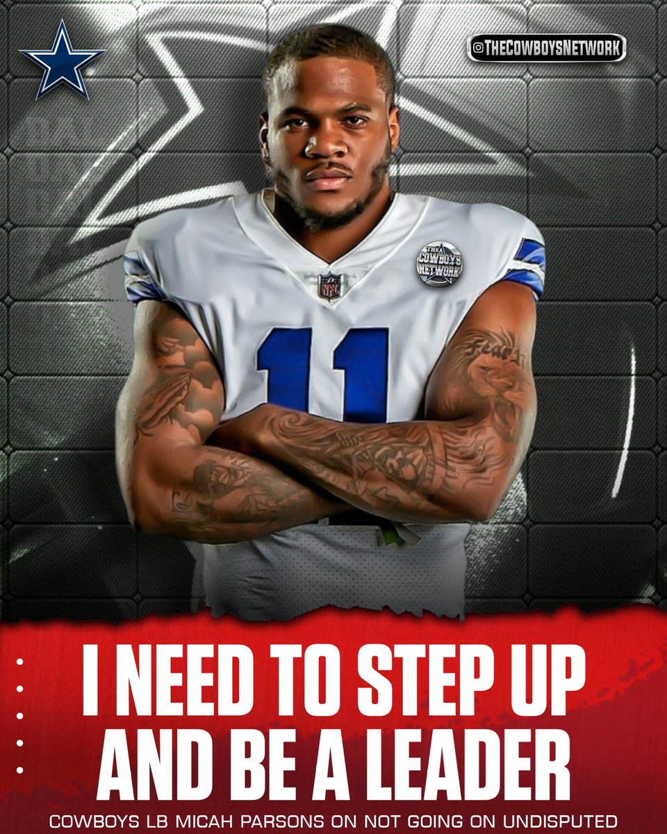#Cowboys LB Micah Parsons on not going on Undisputed: My starting QB went down and we lost, I just didn’t think it was appropriate for me to be on the show at that point. I need to step up and be a leader. It shouldn’t be on TV, it should be in this locker room. ✭