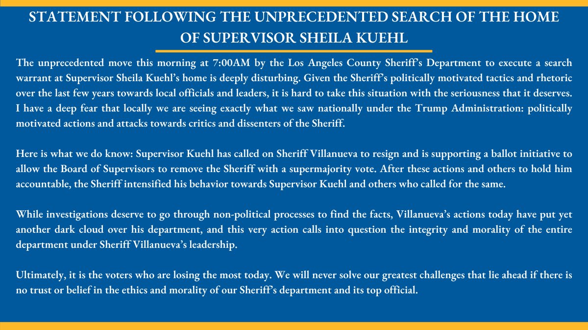 Ultimately, it is the voters who are losing the most today. We will never solve our greatest challenges that lie ahead when there is no trust or belief in the ethics and morality of our Sheriff’s department and its top official. #TeamLindsey
