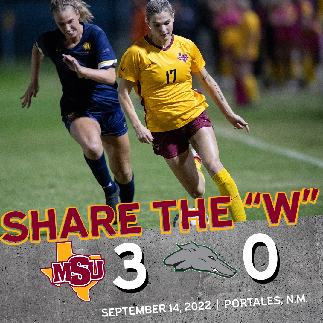 ⚽️ | Cassidy Savoy with a brace in the second half adding to Brynn Covington's opener. <a href="/MSUTXWSoc/">Midwestern State Women’s Soccer</a> wins third straight beating ENMU, 3-0. #StangGang