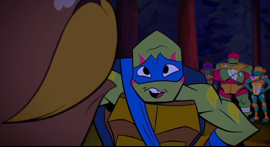 Wujishan2's tweet photo. Leo's face when he lies. 💙🐢
It really gives it away when he makes that expression unconsciously ✨
#SaveRiseoftheTMNT #saverottmnt #UnpauseRiseoftheTMNT  #RiseoftheTMNT #RiseSeason3 https://t.co/kj9aIDKdPe