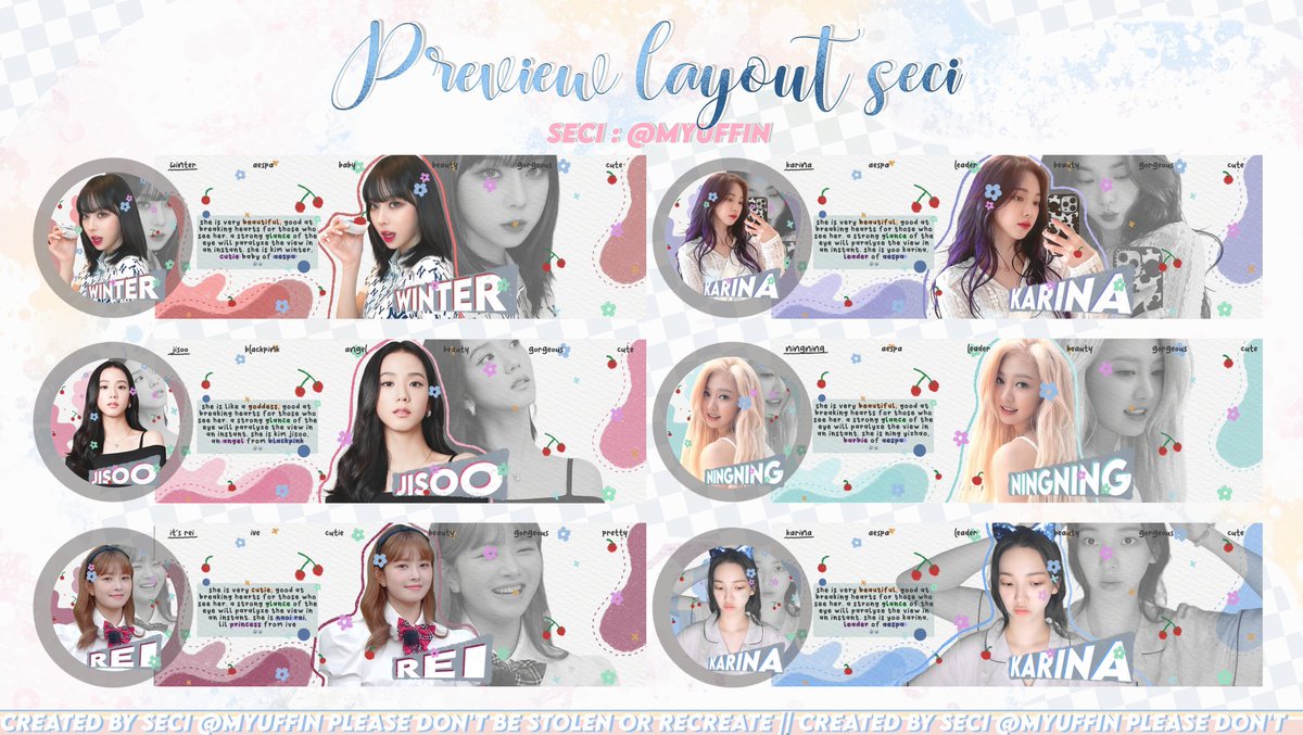 myuffin's tweet image. Help RT please? Thank you so mwaah!!

Halo Seci kembali dg layout ready stock gemey🥰
Ready winter, karina (2), jisoo, ningning, rei, heejin, yeojin, wony, yujin, rose, jennie, sunoo, jake, renjun, dan sunghoon
Bisa diorder nanti sore jam 16.00‼️
💰10.000

#zonauang #zonajajan