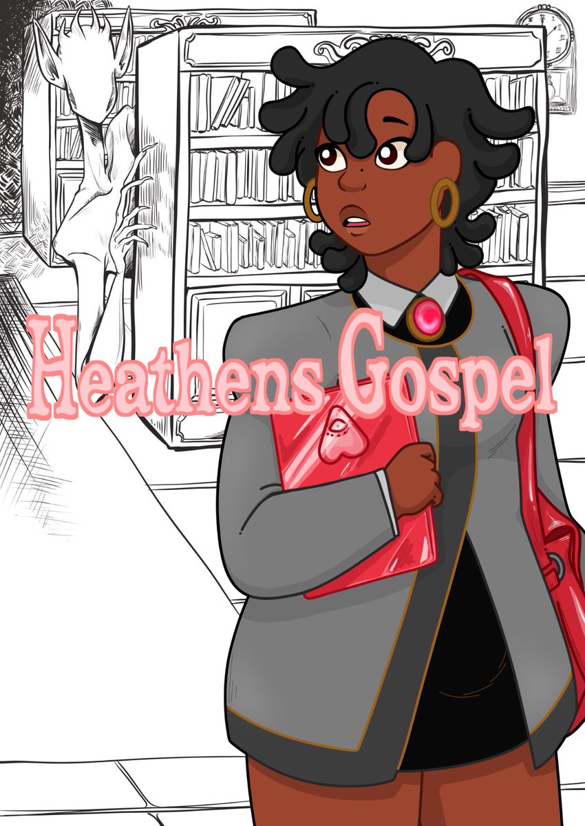 RefHoarder's tweet photo. Threw this together in two days to spite my art program turning off and on and ruining everything several times.￼ 

The second I have five pages I’m just going to hold my nose and dive into webtoon without a second thought. It’ll grow and evolve ￼as I go. https://t.co/7Nh5EVPudo