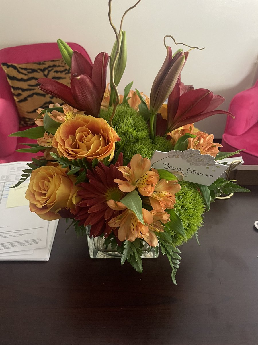 Appreciation flowers from a family for helping, motivating, &amp; believing in their child! 💙All kids need is a little help, a little hope, and someone who believes in them. - Magic Johnson  <a href="/CorsicanaHigh/">CorsicanaHighSchool</a>