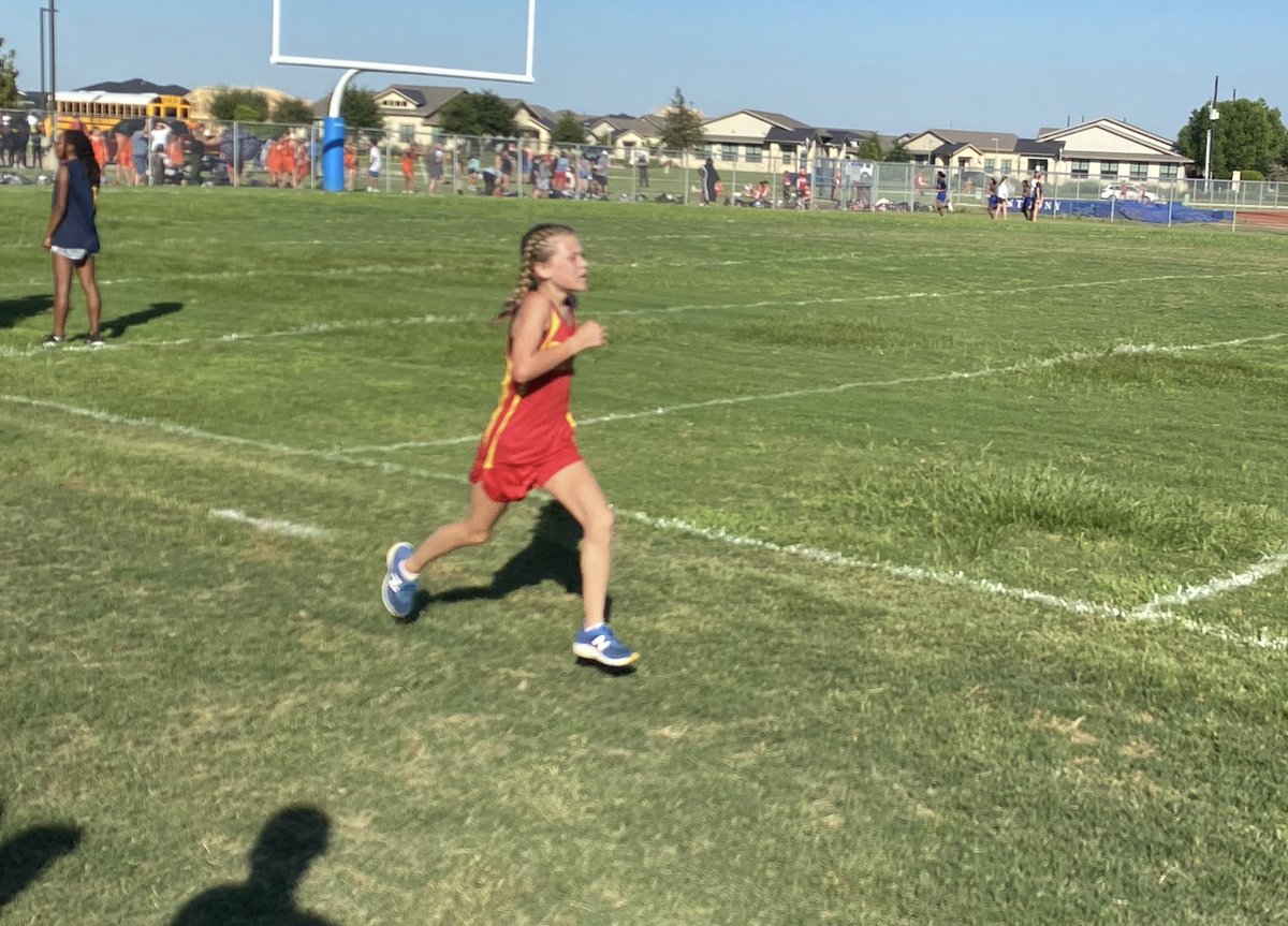 First 🔥HOT🔥 XC meet of the season and Olivia got 2nd place! 🥈