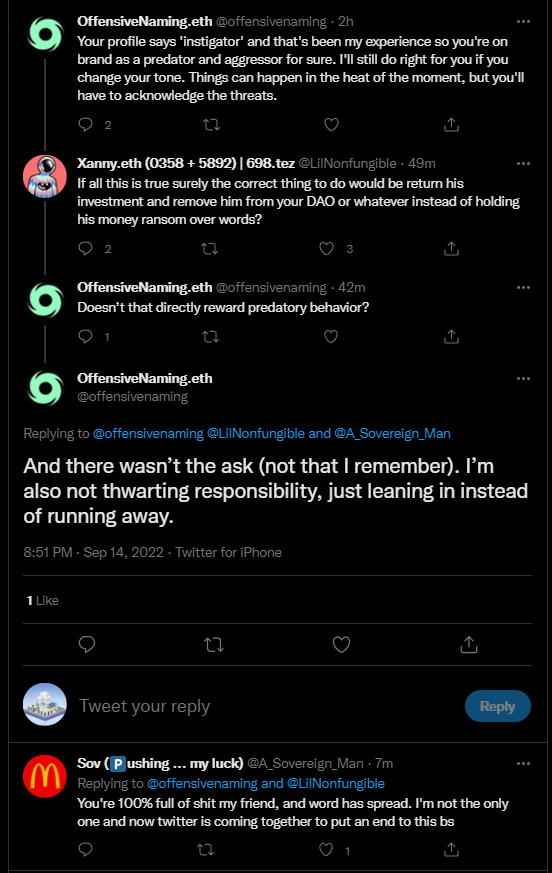 periodicvault's tweet photo. Looks like @offensivenaming is still in the scamming business. Individuals like this need to be properly called out. 

Please for the love of everything don't send strangers on the internet money for 'investments'. https://t.co/4Ck3ZESgFp