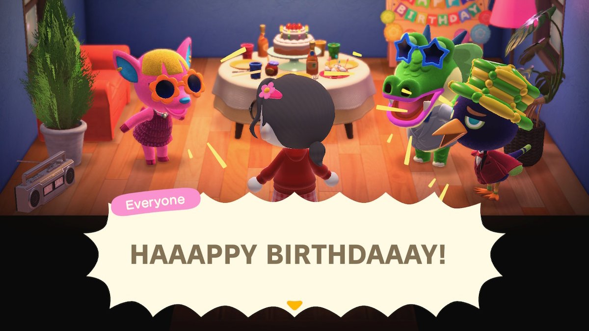 QuFaGaming's tweet photo. my BIRTHDAY PARTY in #ACNHbirthday #AnimalCrossing #ACNH #NintendoSwitch https://t.co/mza7n3b6Il