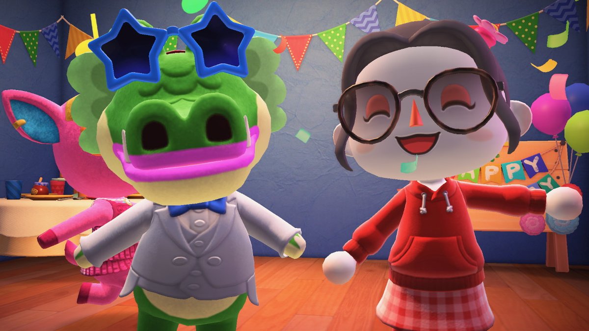 QuFaGaming's tweet photo. my BIRTHDAY PARTY in #ACNHbirthday #AnimalCrossing #ACNH #NintendoSwitch https://t.co/mza7n3b6Il