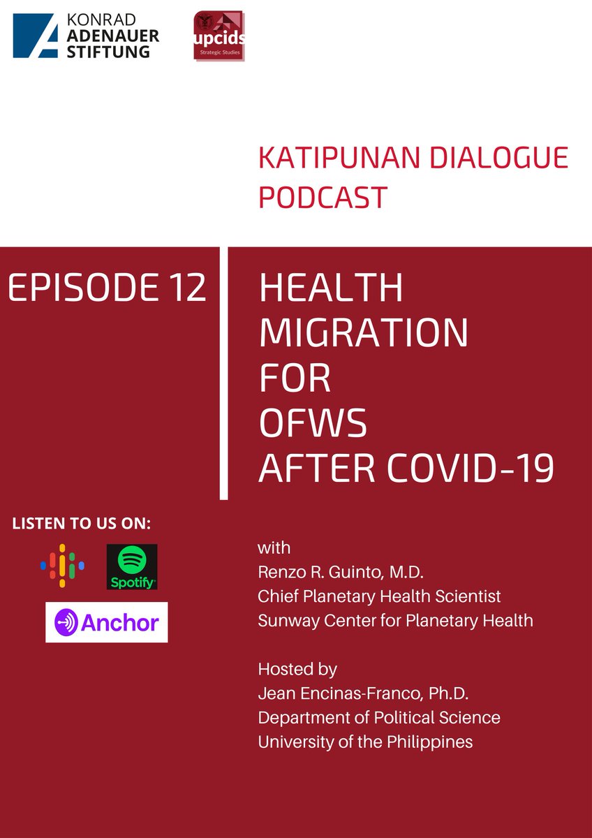 upcids's tweet photo. New Episode!
We ask in this episode, how did the pandemic impact migrant health, and what challenges and opportunities should we look into with respect to health migration of OFWs after COVID-19?
πTo Listen: https://t.co/DX1miMljvM https://t.co/wwVB2tetEO