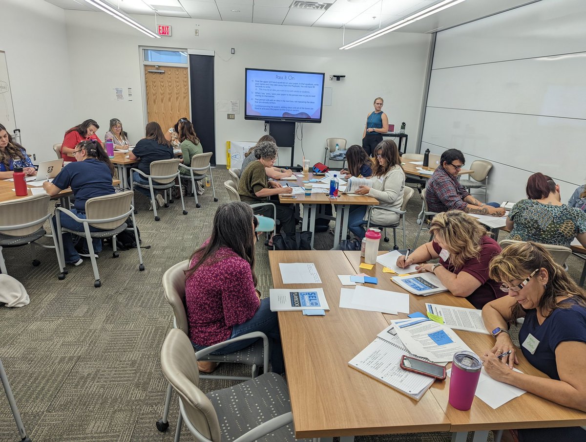 Today was an invigorating day! Had the opportunity to explore the SEL 3 Signature Practices Playbook with APS TLFs. So inspired by our district's teachers and their willingness to make impactful change.
<a href="/APS_TLN/">APS_TLN</a> 
<a href="/ABQschools/">Albuquerque Public Schools</a> 
#socialemotionallearning
#teaching 
#adultlearning