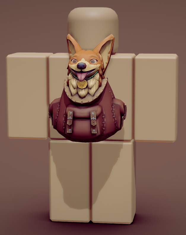 A cool dog in Backpack concept I made. Modeled in Blender, textured in Substance Painter

#Roblox #RobloxDev #lowpoly #RobloxArt #RobloxUGC