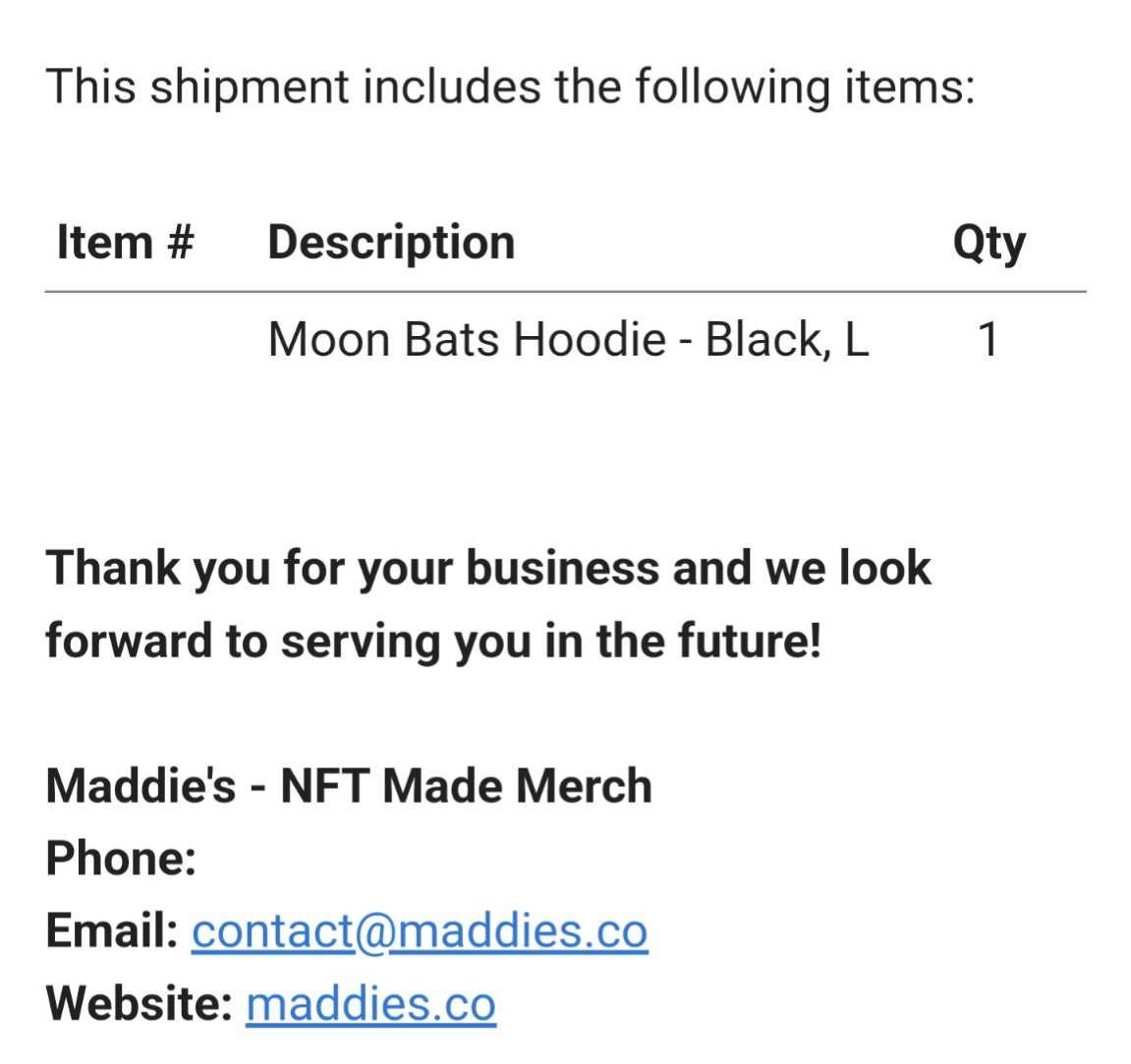 _PlayersClubNFT's tweet photo. Yoooooo I'm LIT!!
@Moon_Bats hoodie en route!
#MoonBats #nftmerch #RepTheGang
@maddies_co is a company to keep an eye on. Amazing execution. https://t.co/0YYF9k71pk