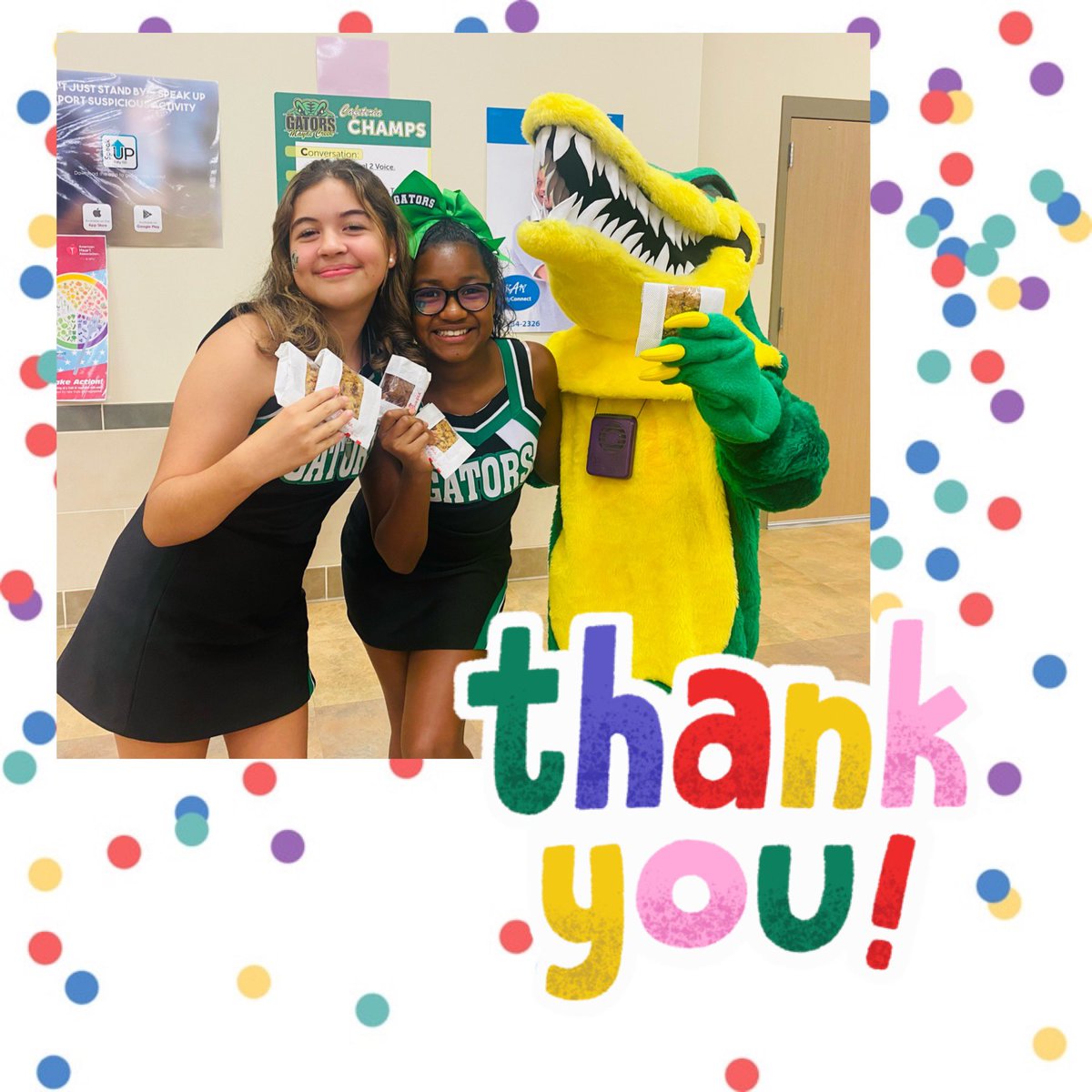 A huge thank you to one of our awesome business partners <a href="/ChickfilA/">Chick-fil-A, Inc.</a> for their cookie 🍪 and brownie donation. Our PTSA kick off meeting was a success! Even the Gator took a CHOMP out of one 🐊 <a href="/MCJHGators/">Mayde Creek JH</a> #maydeusproud