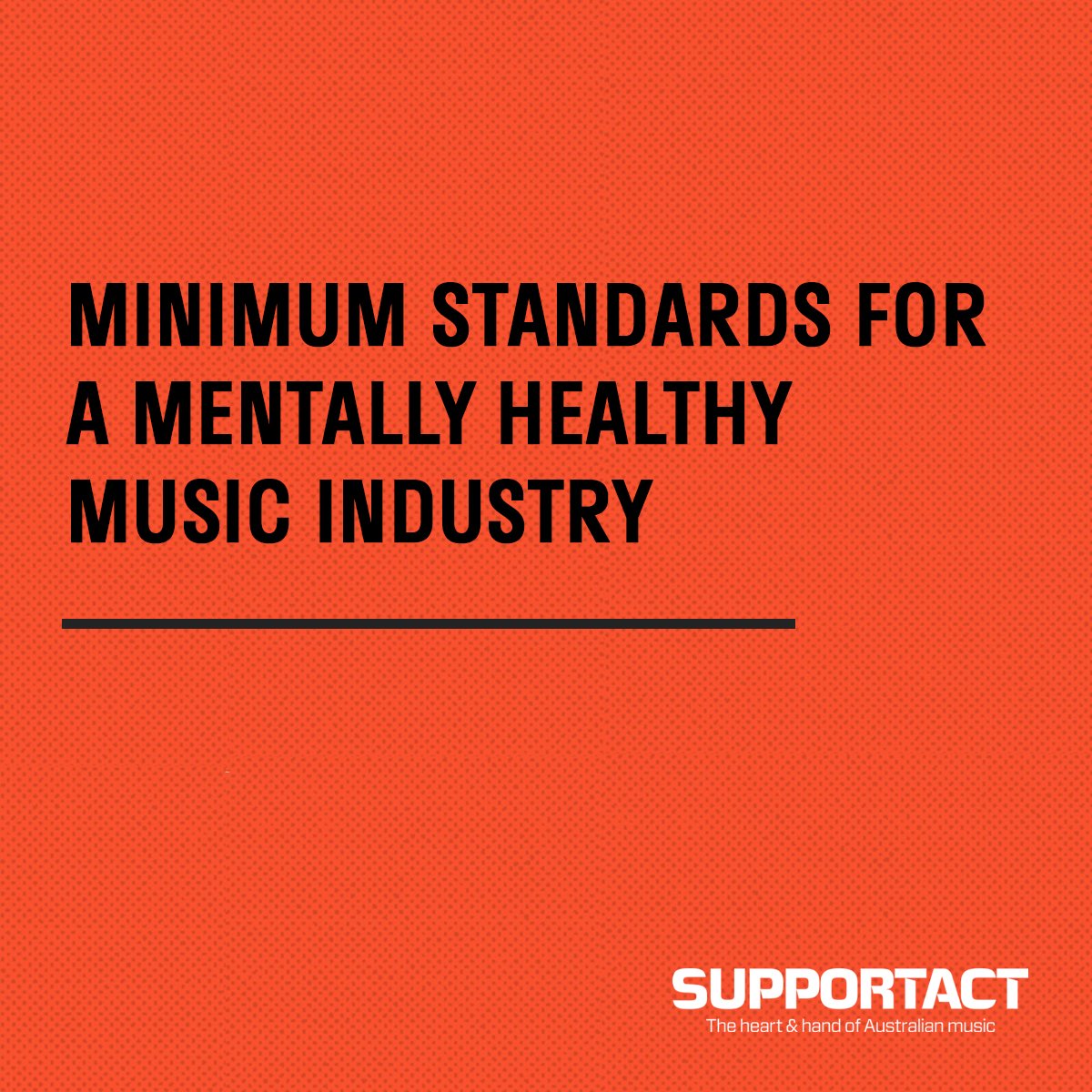 Thanks to everyone who signed our Minimum Standards for a Mentally Healthy Music Industry. If you haven’t yet, please show your commitment and do so now - bit.ly/3KQfnqL 

#minimumstandards #mentalhealth #musicindustry
