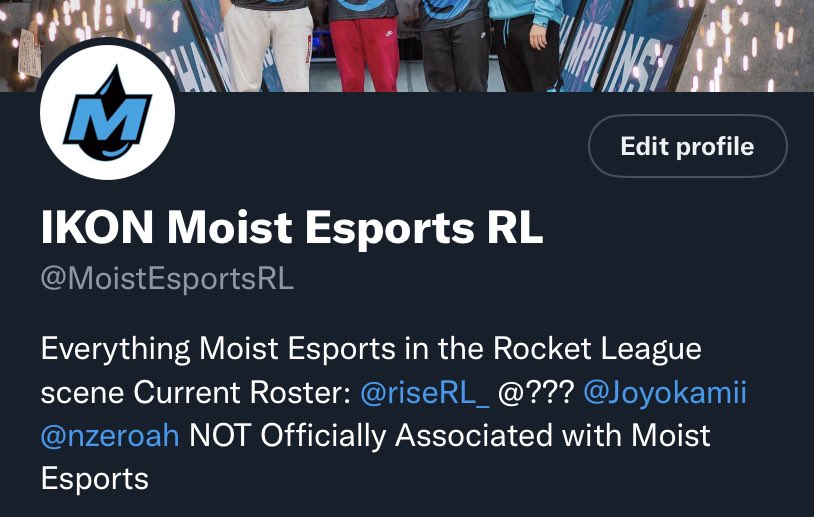 Moist Esports Rocket League tweet media