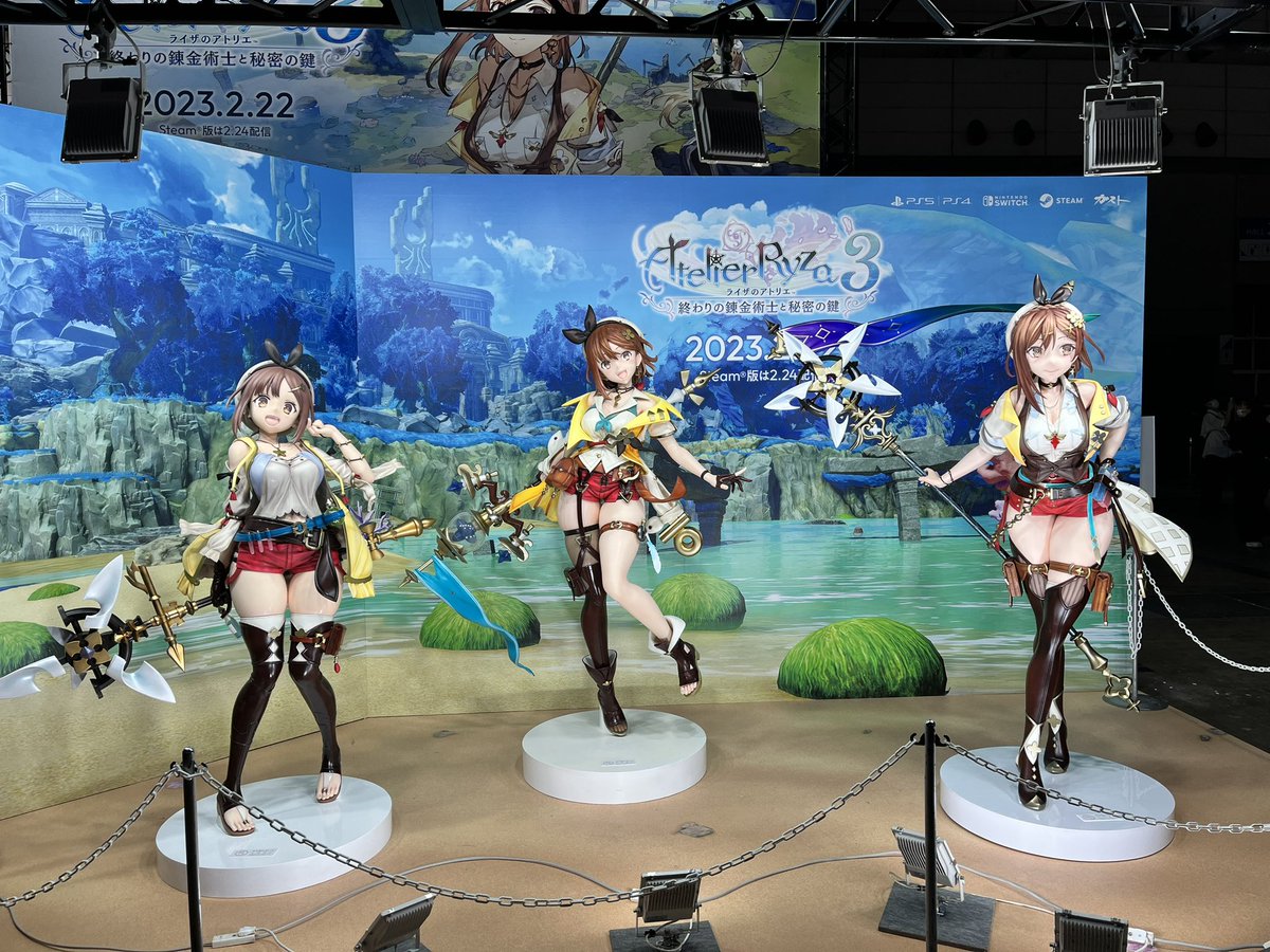 コーエーテクモブース！ 先日発表されたライザのアトリエ3とWO LONGの