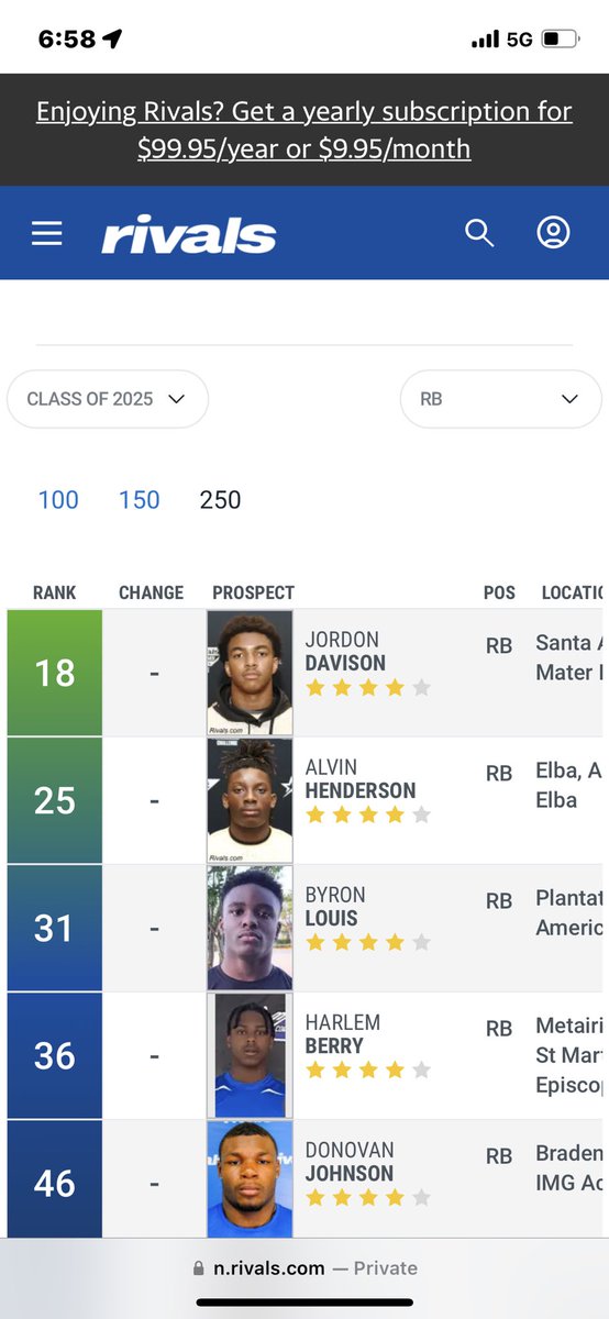Beyond blessed to be rated a 4⭐️ and the #1 RB in the NATION by @Rivals @adamgorney @RivalsFriedman @MDFootball @jnashmusic @CoachBriscoeWR