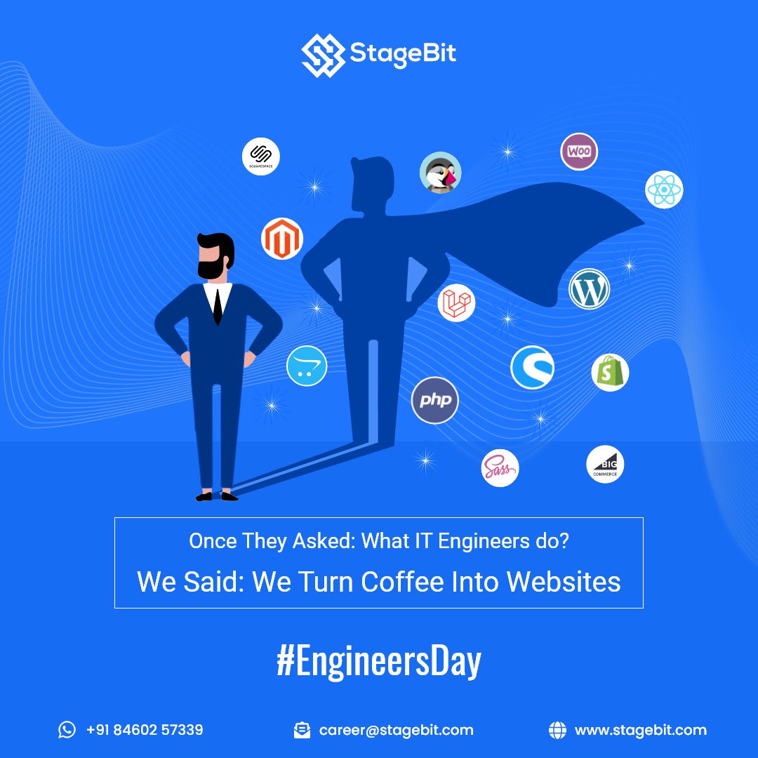 stagebitcom's tweet photo. StageBit Wishes you a Happy Engineer's Day!
#EngineersDay #happyengineeringday #engineerday #engineerbabu #itengineer #itengineering #itengineers #itengineerslife #engineeringmemes #engineeringstudent #itdevelopers #webdevelopment #webdevelopmentagency #stagebit #developerslife https://t.co/y2kzyXwqAH