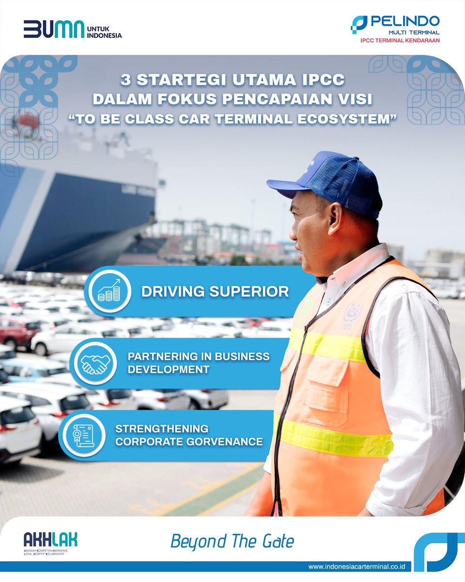 IPCCarTerminal's tweet photo. Hai, #Portlovers
Seiring dengan langkah pencapaian visi sebagai “To Be World Class Car Terminal Ecosystem”, IPCC mengusung tiga point utama sebagai fokus strategi tercapainya visi tersebut. Penasaran ? Yuk kita intip apa aja sih https://t.co/NkggfUtJd6