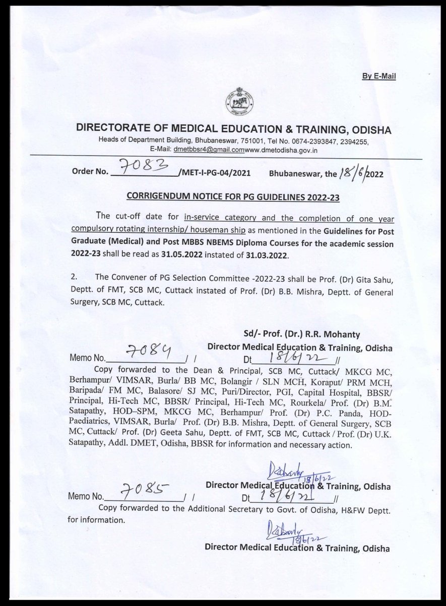 DrMeet_Ghonia's tweet photo. This is serious issue for Odisha Students.

State declared internship completion date as 31/03/22 for eligibility in Counselling. While across India, it's 31/07/22.

Clear injustice with 2016 Batch Students of Odisha by making them ineligible for Counselling!

What is going on!? https://t.co/8WN6mzyW81